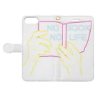 Ushi-HaruのNO BOOK NO LIFE Book-Style Smartphone Case:Opened (outside)