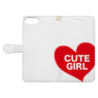 amuYouのCUTEなGIRL Book-Style Smartphone Case:Opened (outside)