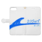 23Surfの23Surf はっぴぃ。 手帳型スマホケースを開いた場合(外側)