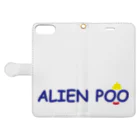 宇宙人うんちのALIEN POO 手帳型スマホケースを開いた場合(外側)