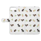 バクの森 〜マレーバクや動物イラストのグッズ 〜のBaby Tapir 手帳型スマホケースを開いた場合(外側)