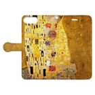 Art Baseのグスタフ・クリムト / 接吻 / 1908 /The Kiss / Gustav Klimt Book-Style Smartphone Case:Opened (outside)