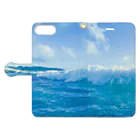 “すずめのおみせ” SUZURI店の夏海空 Book-Style Smartphone Case:Opened (outside)