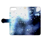 tugumiの雨 Book-Style Smartphone Case:Opened (outside)