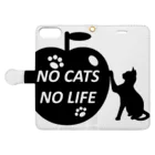 乃舞のNO CATS NO LIFE 手帳型スマホケースを開いた場合(外側)