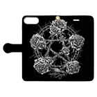 BLACKINKのPENTAGRAM - BLACK Book-Style Smartphone Case:Opened (outside)