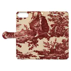 J. Jeffery Print Galleryのトワルドジュイ Toile de Jouy Book-Style Smartphone Case:Opened (outside)