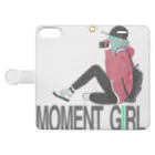 homareのカメラgirl Book-Style Smartphone Case:Opened (outside)