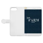 j&yGROWshopのjunfarmオリジナル 手帳型スマホケースを開いた場合(外側)