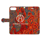 AWAKE_DESIGNのawake349 手帳型スマホケースを開いた場合(外側)