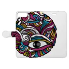 DoodlemanduのAll seeing eye Book-Style Smartphone Case:Opened (outside)