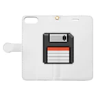 レトロヤのfloppy-disk 手帳型スマホケースを開いた場合(外側)