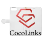 CocoLinksのCocoLinksロゴグッズ 手帳型スマホケースを開いた場合(外側)