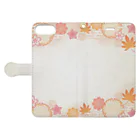 Sakura-yuanの和柄(和み紅葉) Book-Style Smartphone Case:Opened (outside)