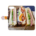 suimamaのサンドウィッチ弁当 手帳型スマホケースを開いた場合(外側)