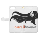 CAROL_GamingのCarolGaming(黒/橙) Book-Style Smartphone Case:Opened (outside)