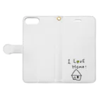 Kanako-sのI LOVE HOME  Book-Style Smartphone Case:Opened (outside)