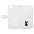 Yokokkoの店のくろねこのむーちゃん Book-Style Smartphone Case:Opened (outside)