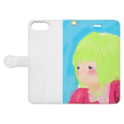 nakosukeの秘密の花園で遊ぶ女の子 Book-Style Smartphone Case:Opened (outside)