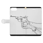 NonoshimaのサバイバルGUN Book-Style Smartphone Case:Opened (outside)