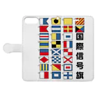 707の国際信号旗 Book-Style Smartphone Case:Opened (outside)