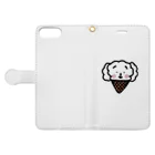 cocomarinのソフトクリーム犬 Book-Style Smartphone Case:Opened (outside)