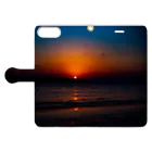 写真のお店の宮古島の夕陽２ Book-Style Smartphone Case:Opened (outside)