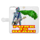 ハマダ ミノルのpunk is dead！ 手帳型スマホケースを開いた場合(外側)