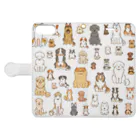 こぐま犬てんすけグッズショップのワンコ大集合 Book-Style Smartphone Case:Opened (outside)