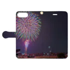 ぞのの手帳型スマートフォンケース Fireworks 手帳型スマホケースを開いた場合(外側)