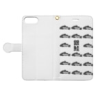 麦畑の銀鮭①(スマホケース) Book-Style Smartphone Case:Opened (outside)