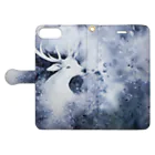 AWESOMECLOUD@0.hirataのDEER_01 Book-Style Smartphone Case:Opened (outside)