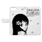 松や SUZURI店のSAKURA FUBUKI 手帳型スマホケースを開いた場合(外側)