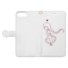 no_knkmの女の子1  手帳型スマホケース Book-Style Smartphone Case:Opened (outside)