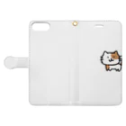 yuipppのしろちゃねこ Book-Style Smartphone Case:Opened (outside)