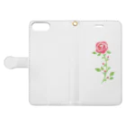 Tsukasa_toro_の薔薇 Book-Style Smartphone Case:Opened (outside)