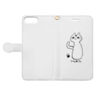 rapisのにゃん助さん Book-Style Smartphone Case:Opened (outside)