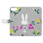 おじじなるらぶのうさぎ🐰野{の}森🍀 Book-Style Smartphone Case:Opened (outside)