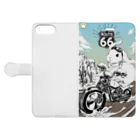 きなこ堂の旅するうさぎ＠USA ROUTE66 Book-Style Smartphone Case:Opened (outside)