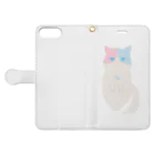 おもち屋さんのおすまし猫(1) Book-Style Smartphone Case:Opened (outside)