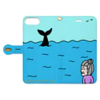 ZAZY official shopのwhale watching time Book-Style Smartphone Case:Opened (outside)