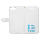 あいなむゆー！【 I NAMU You! 】のあいなむゆー！（ブルー） Book-Style Smartphone Case:Opened (outside)