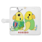 ねこぜや のROBOBO ユーチューバー Book-Style Smartphone Case:Opened (outside)