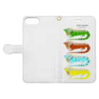 爬虫類カフェ ふぁにくり 嵐山店のGREEN IGUANA morph Book-Style Smartphone Case:Opened (outside)