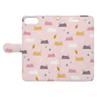 shiosonのしお村のゆるっとシュールなどうぶつたち Book-Style Smartphone Case:Opened (outside)