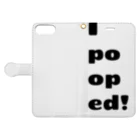 下品なうんちのうんちでたよ！I pooped! Book-Style Smartphone Case:Opened (outside)