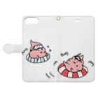 segasworksのUNCHIKUN(水遊び） Book-Style Smartphone Case:Opened (outside)