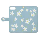 Fragrant_Leaves2020の涼しげなお花たち Book-Style Smartphone Case:Opened (outside)