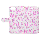 uchukunのUCHU FONTGRAM Book-Style Smartphone Case:Opened (outside)