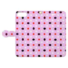 くいなの母のだんだらけpink Book-Style Smartphone Case:Opened (outside)